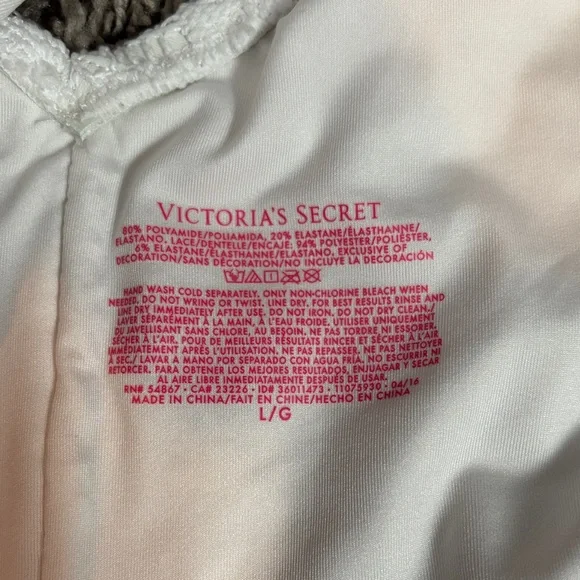 Victoria's Secret White Crochet One-Piece Swimsuit - Picture 2 of 4